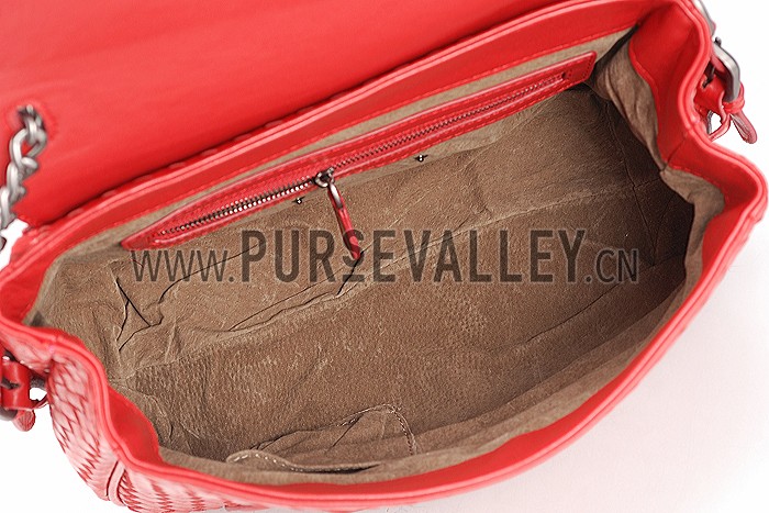 Bottega Veneta Rialto Shoulder Red Bag