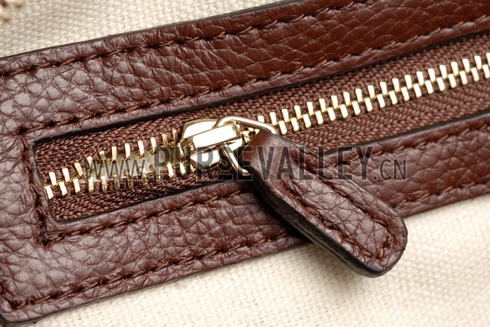 Gucci Vintage Web Boston Bag Brown