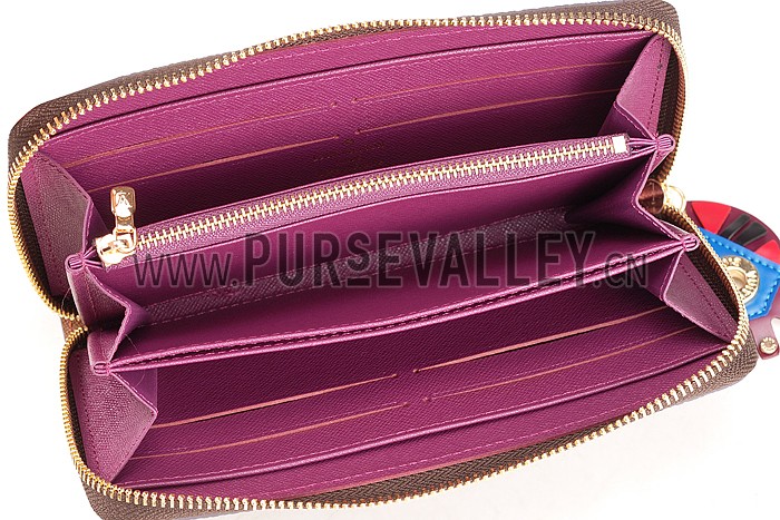 Louis Vuitton Monogram Totem Zippy Wallet Plum