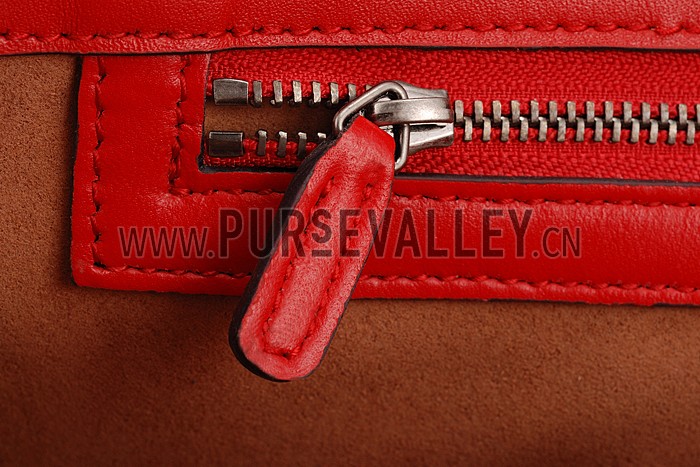 Gucci Padlock Arabesque Canvas Shoulder Bag Red