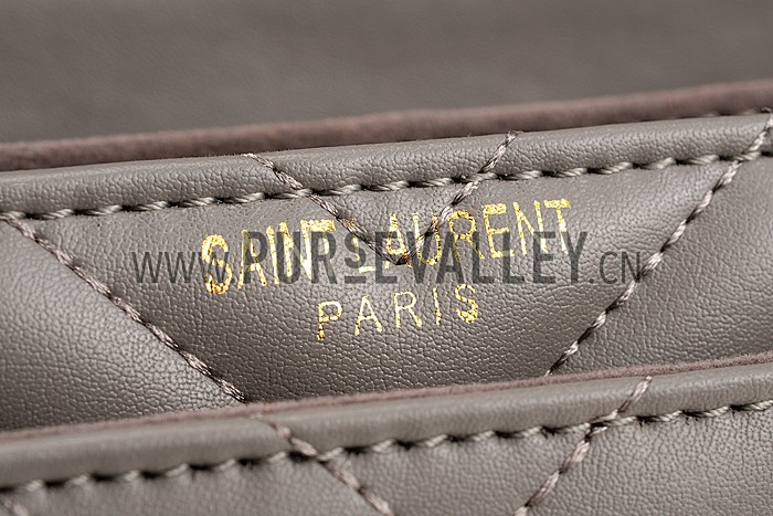 Saint Laurent High School Matelasse Medium Bag Grey