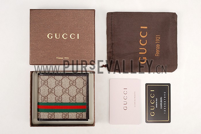 Gucci Supreme Web Bi-Fold Wallet