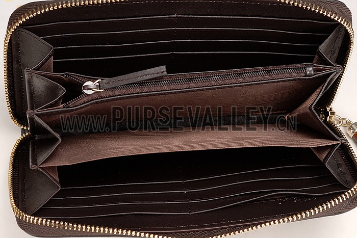 Gucci Vintage Web GG Canvas Wallet Brown