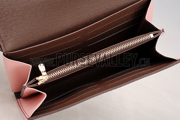 Louis Vuitton Damier Ebene Normandy Wallet Pink 18926655