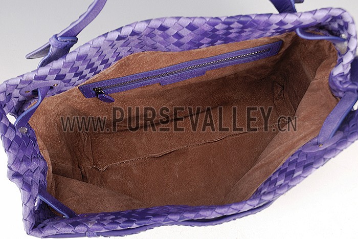 Bottega Veneta Intrecciato Hobo Purple Bag