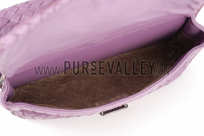 Bottega Veneta Crossbody Intrecciato Purple Bag
