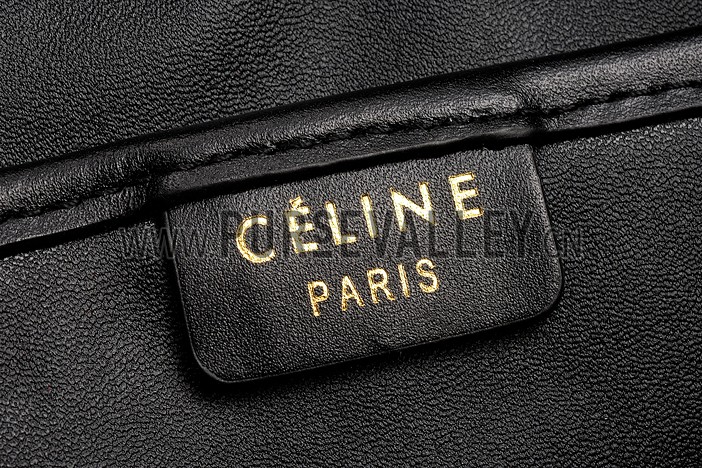 Celine Nano Luggage Black Leather and Suede
