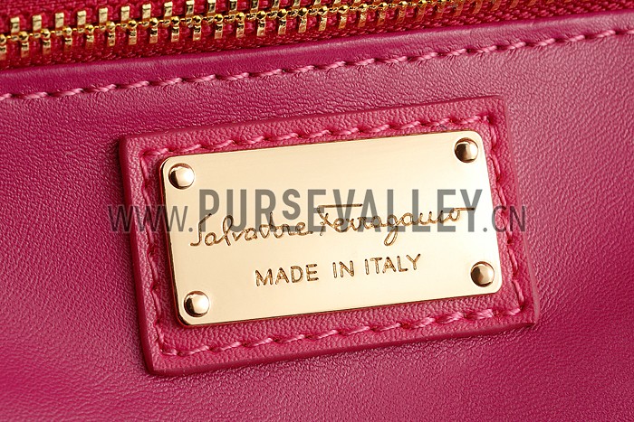 Salvatore Ferragamo Sofia Mini Leather Tote Rose Pink