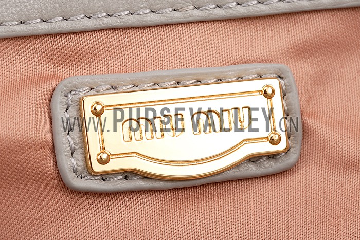 Miu Miu Matelasse Top Handle Large Grey