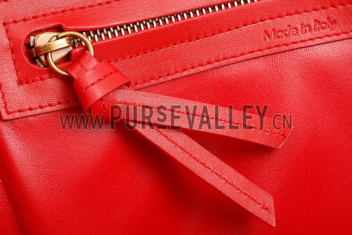 Celine Phantom Luggage Suede Leather Red