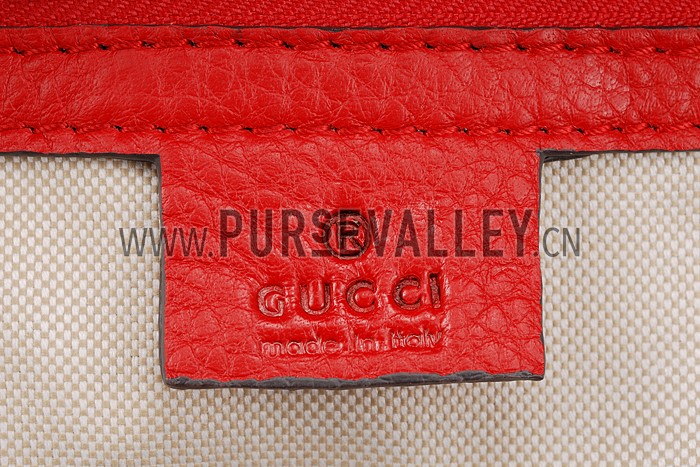 Gucci Marmont Leather Shoulder Bag Red