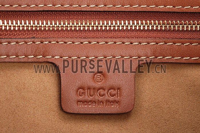 Gucci Boston Supreme Canvas Shoulder Bag Brown