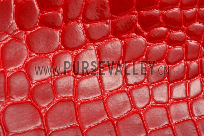 Hermes Medor Crocodile Leather Red Clutch 18926683