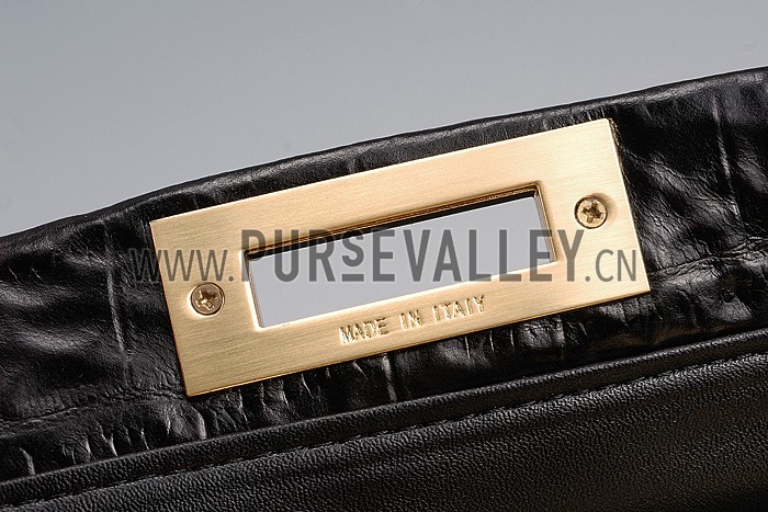 Fendi Small Peekaboo Black Leather Bag 608298