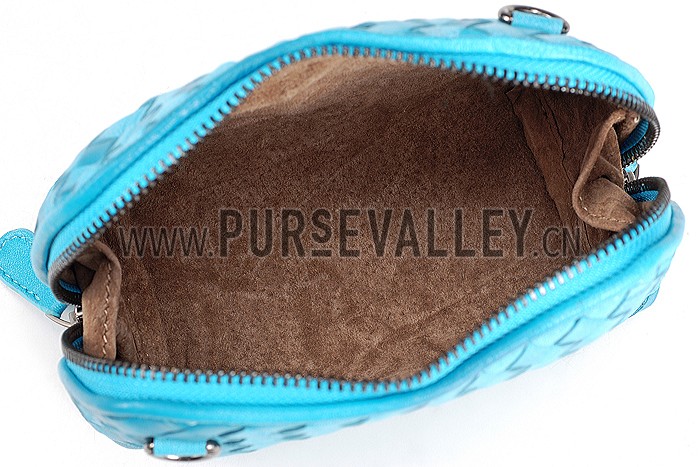 Bottega Veneta Small Shoulder Leather Chain Turcoise Bag