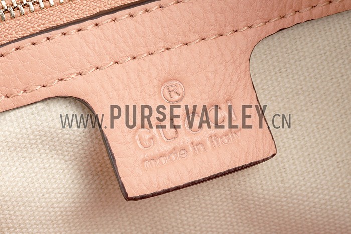 Gucci Vintage Web Boston Bag Peach