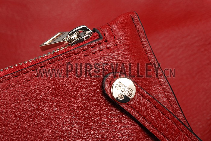 Gucci Jackie Soft Leather Hobo Red