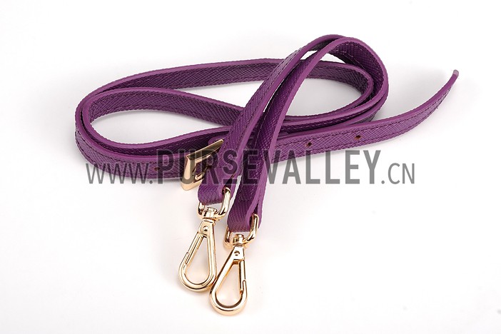 Prada Saffiano Double Tote Purple