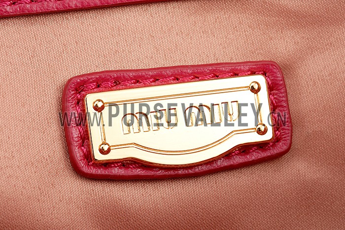 Miu Miu Matelasse Top Handle Large Rose Pink