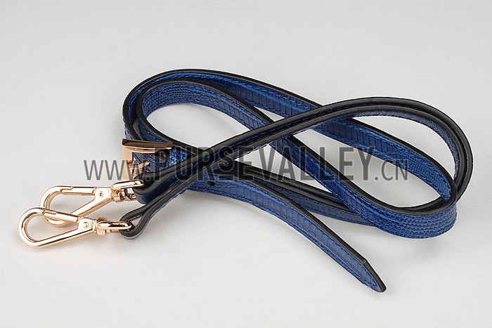 Prada Double Tote Crocodile Leather Bag Blue