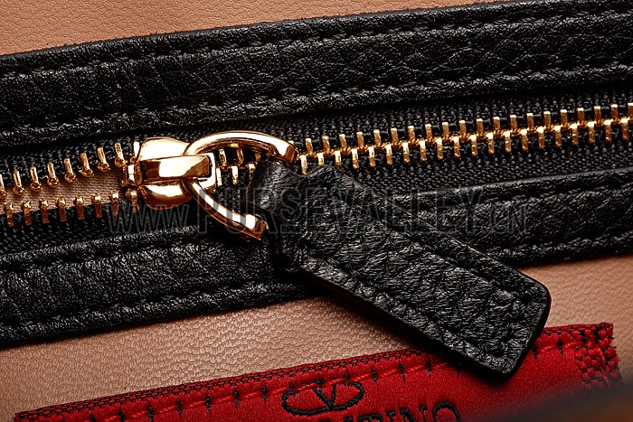 Valentino Viva Valentino Fabric B-Rockstud Bag Tan