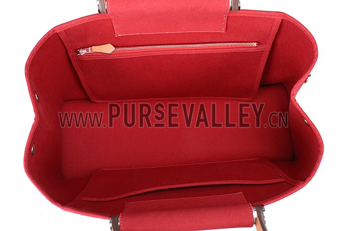 Hermes Herbag Tote Dark Red