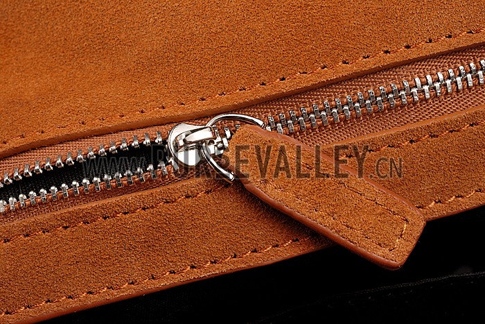 Saint Laurent College Matelasse Medium Fringed Suede Bag Tan