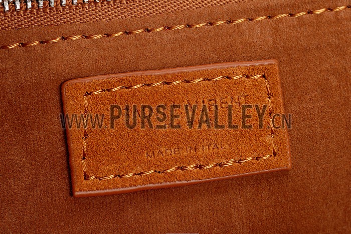 Saint Laurent Rive Gauche Small Fringed Suede Bag Tan