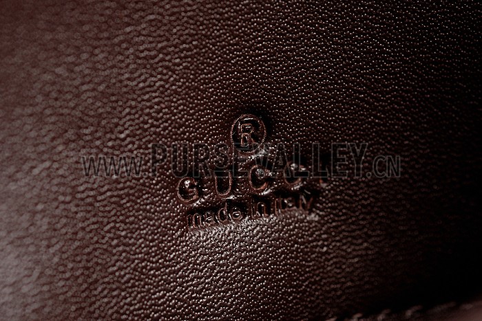 Gucci Supreme Canvas Wallet With Brown Leather Trim