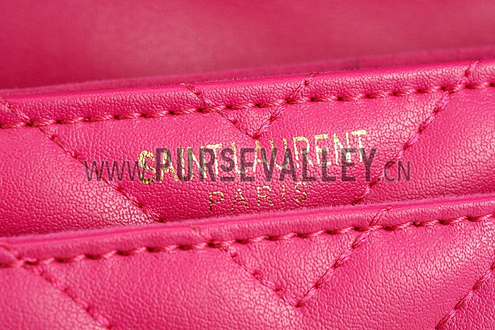 Saint Laurent High School Matelasse Medium Bag Fuchsia