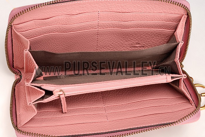 Gucci Marmont Leather Wallet Pink