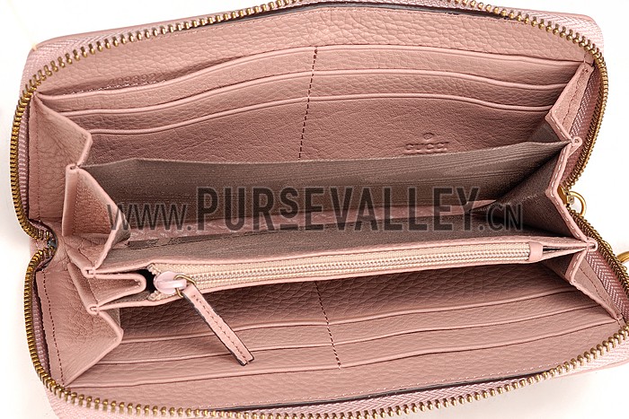 Gucci Marmont Leather Wallet Peach