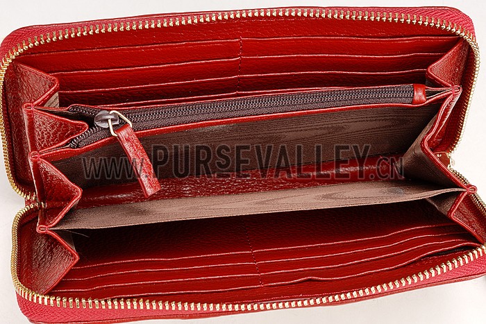 Gucci Vintage Web GG Canvas Wallet Red