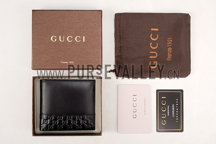 Gucci Bi-Fold Wallet With Microguccissima Detail