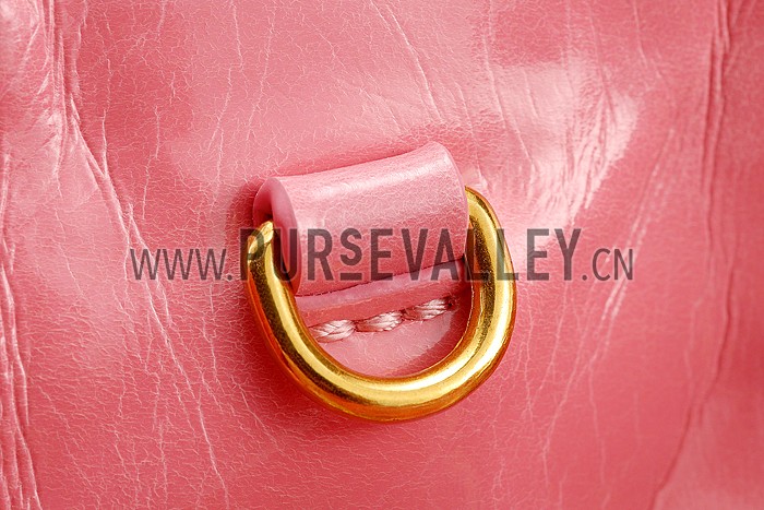 Prada Classic Patent Leather Satchel Pink