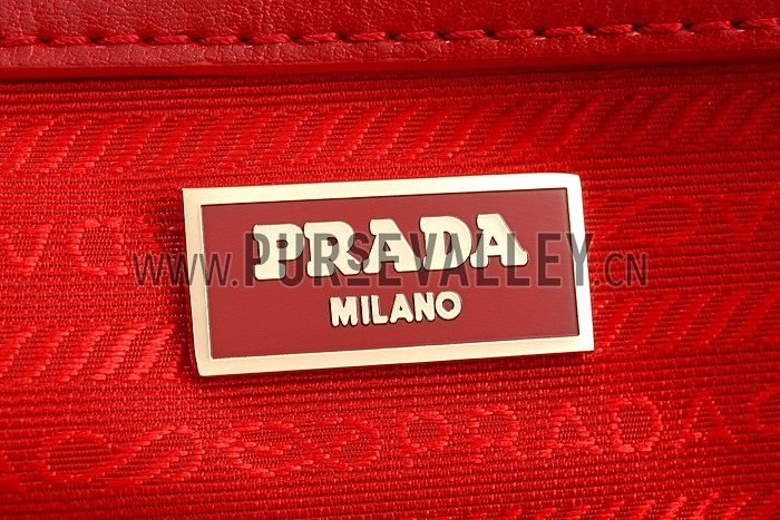Prada Classic Top Handle Red