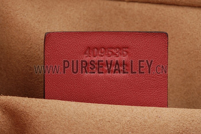 Gucci Blooms GG Supreme Canvas Mini Chain Bag Red