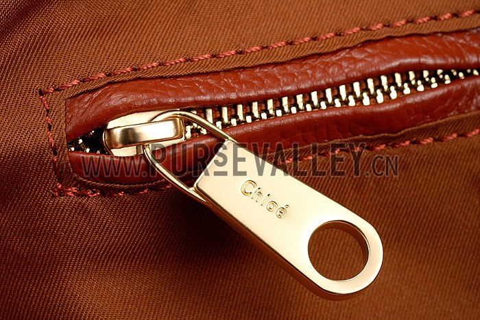 Chloe Marcie Satchel Crossbody Bag Dark Brow