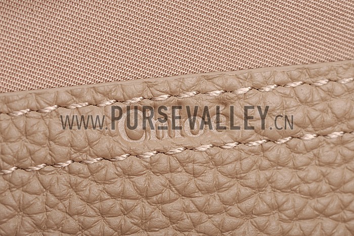 Chloe Marcie Flap Small Shoulder Bag Light Grey