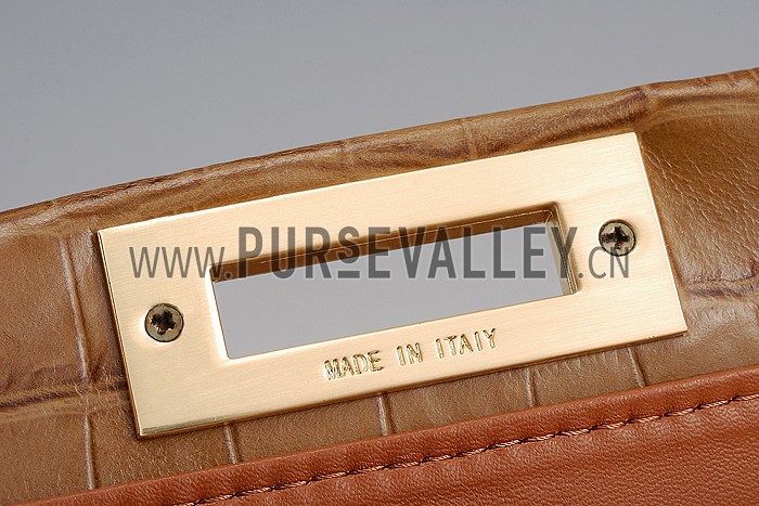 Fendi Small Peekaboo Tan Leather Bag 608303