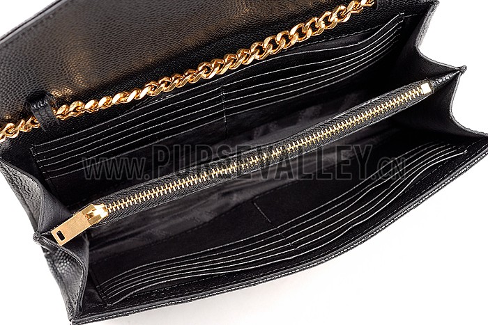 Saint Laurent Classic Monogramme Chain Wallet Black