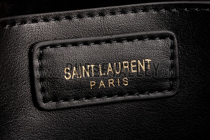 Saint Laurent Medium Fringed Leather Satchel Black