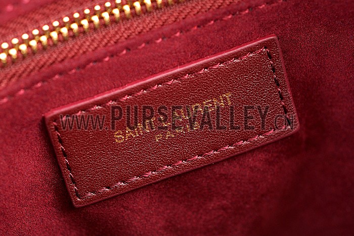 Saint Laurent Monogramme Baby Cabas Bordeaux Bag