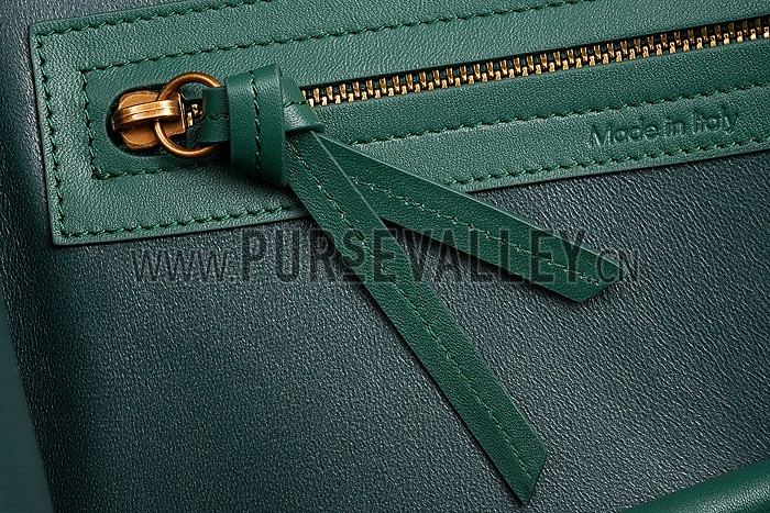 Celine Phantom Luggage Suede Leather Green