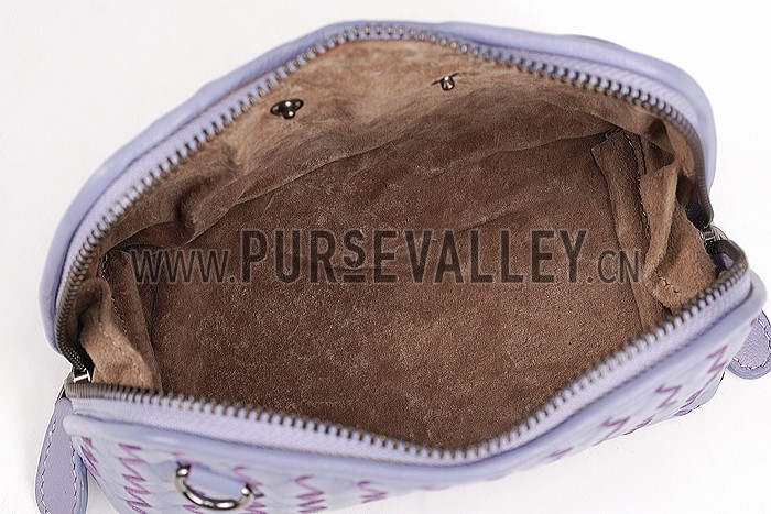 Bottega Veneta Small Shoulder Leather Chain Grey Bag