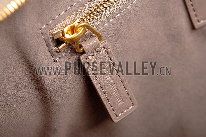 Saint Laurent Monogram Cabas Khaki Matelasse Leather Bag