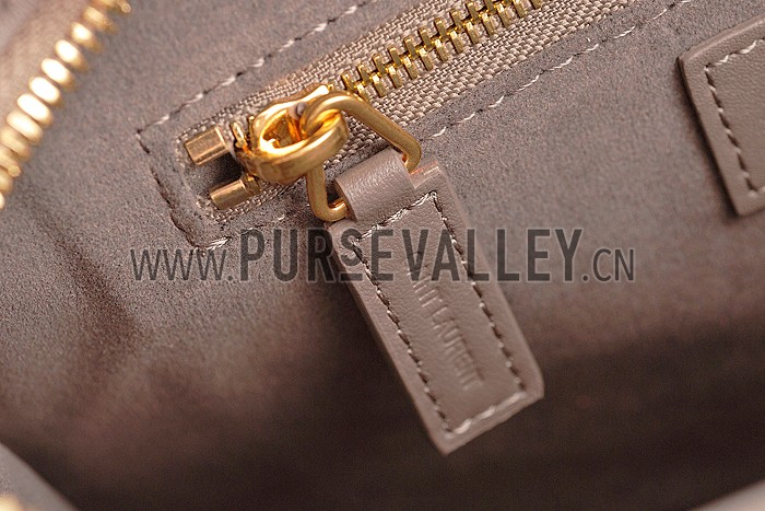 Saint Laurent Monogramme Baby Cabas Matelasse Khaki Bag