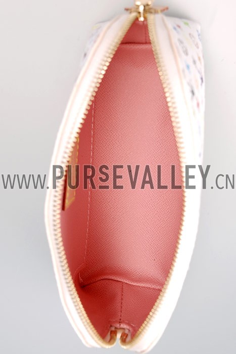 Louis Vuitton White Murakami Cosmetic Pouch
