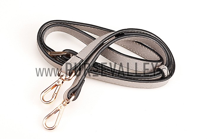 Prada Saffiano Leather Lux Small Grey Bag