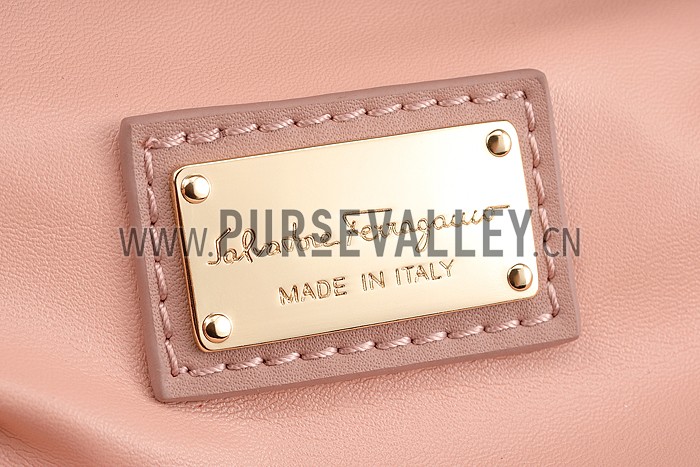 Salvatore Ferragamo Sofia Mini Leather Tote Beige